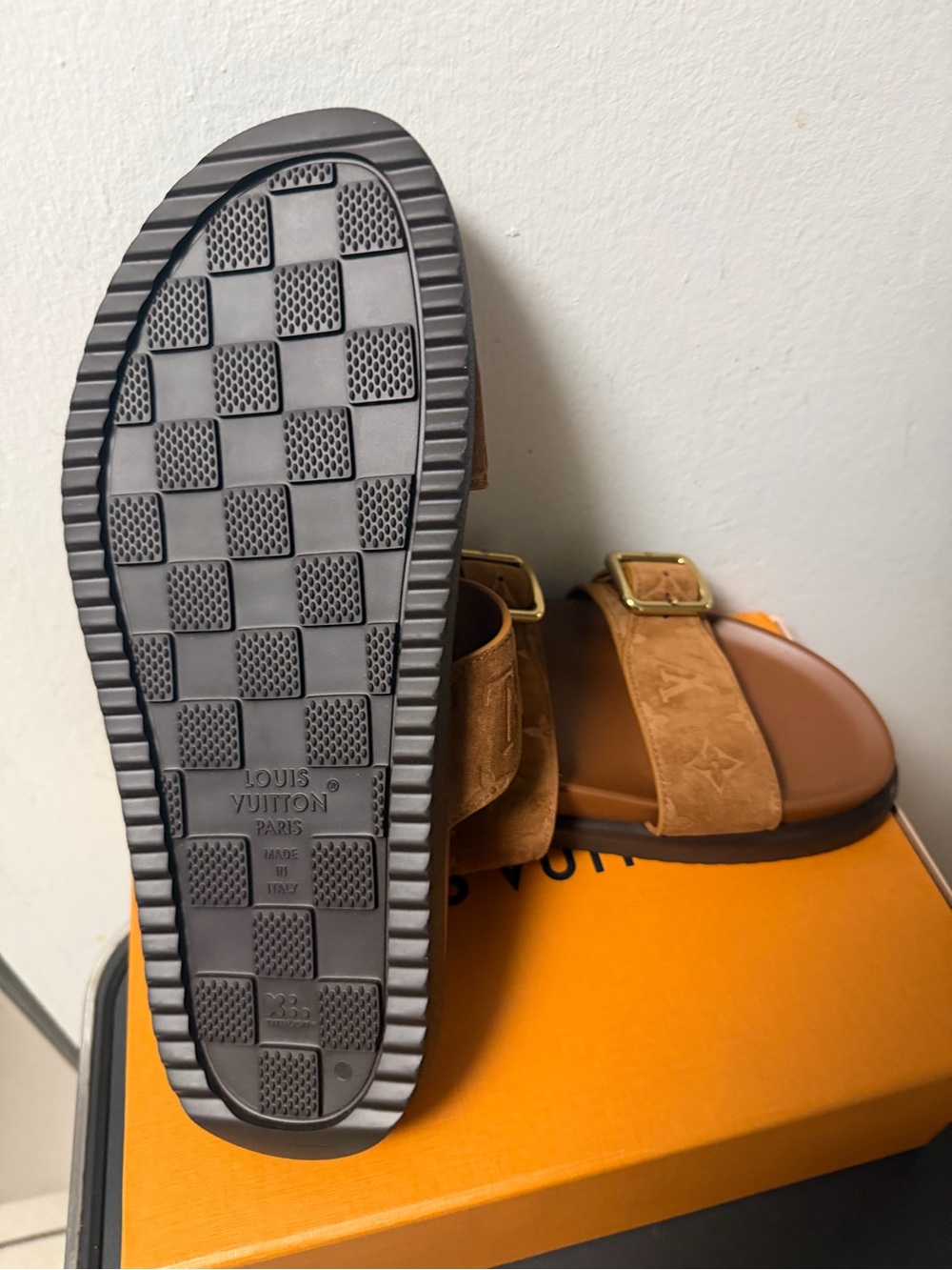 Louis Vuitton LV Monogram Venice Mules Sandals 1AIZV2 Mens LV Size 9 US 10 Brown - Picture 12 of 16